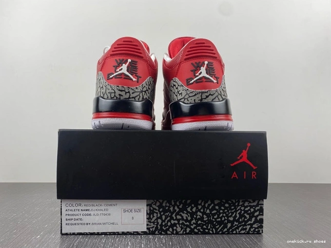 Rep DJ Sleek 3822 Khaled Retro Grateful 3 Jordan AJ3- 1014